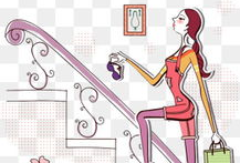 台阶的漫画,攀登人生高峰的励志漫画